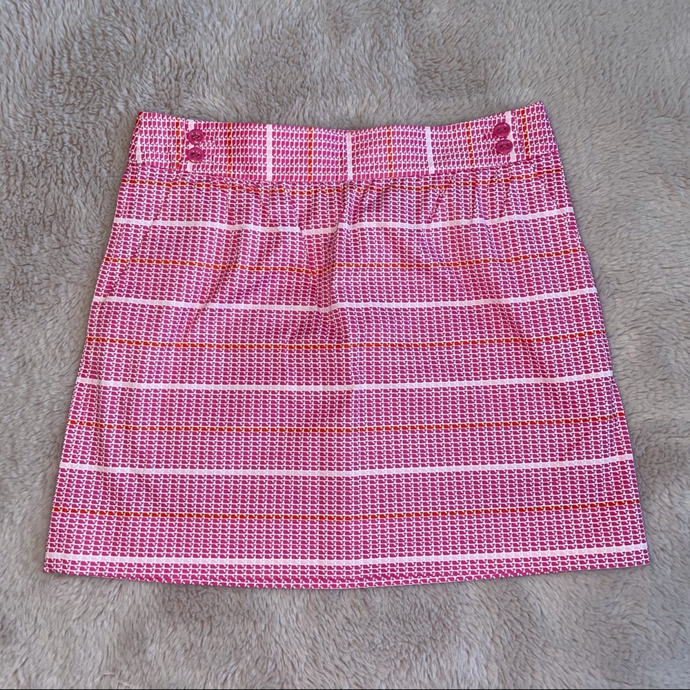 vineyard vines pink whale striped skirt